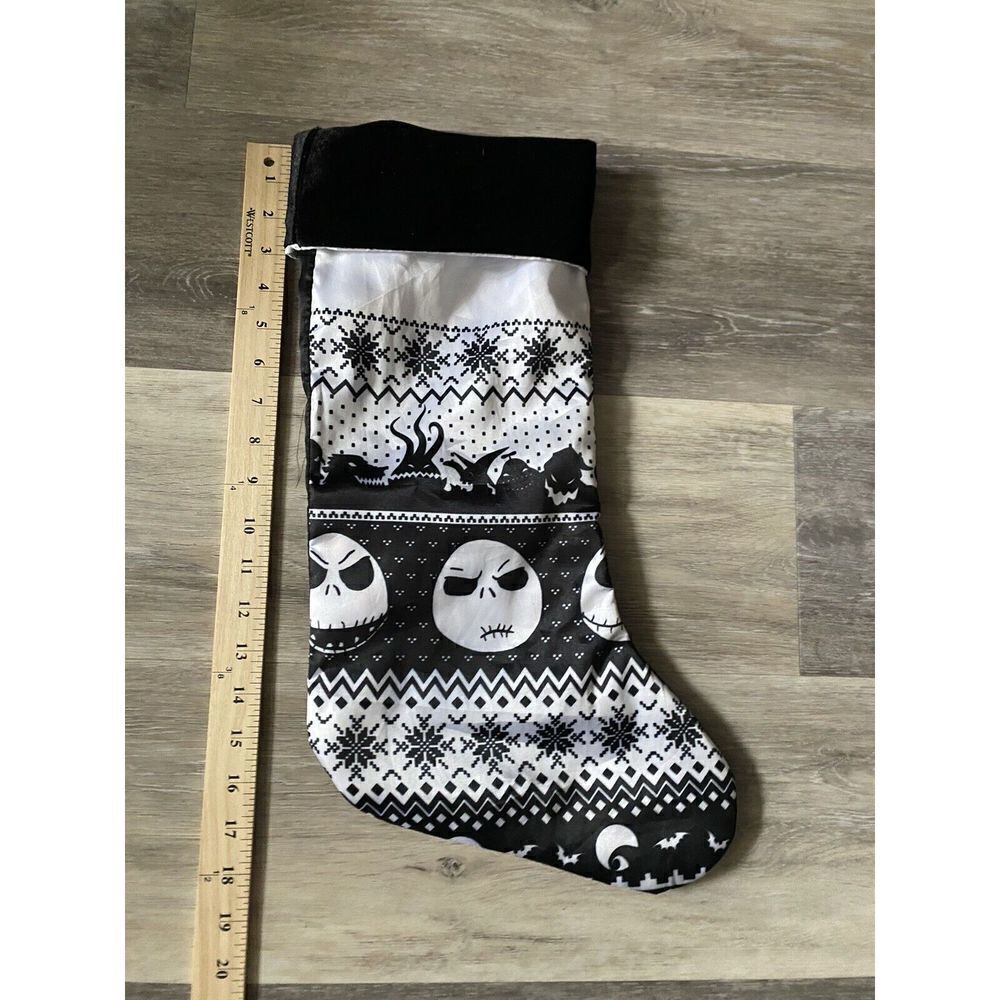 Jack Skellington Angry Face Ugly Pattern Halloween Christmas Stocking Disney - Picture 5 of 5